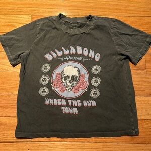 Billabong Black Short Sleeve Tee Skull Graphic